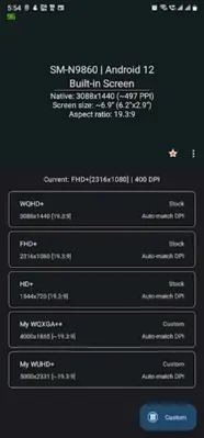 Pixels Resolution+DPI Changer android App screenshot 7